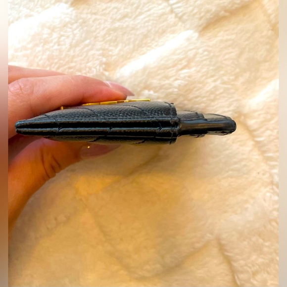 YSL Cassandre Matelassé Card Case in Grain de Poudre Leather - Picture 11 of 11